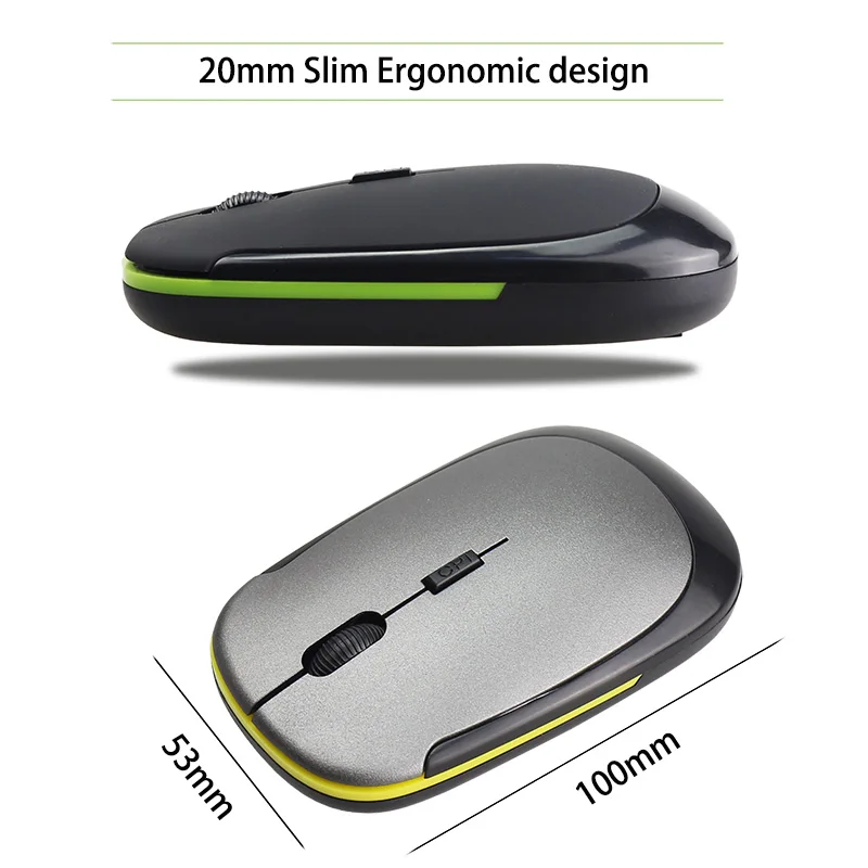 2.4G Wireless Mouse USB 2.0 Receiver Super Slim Mini Optical Wireless Mouse USB Right Scroll Mice For Laptop PC Video Game wireless mouse wireless optical mouse