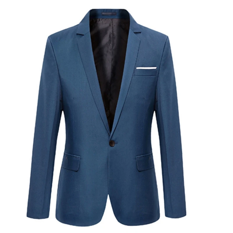 

Men Fashion Slim Fit Formal One Button Suit Blazer Coat Jacket Outwear Top