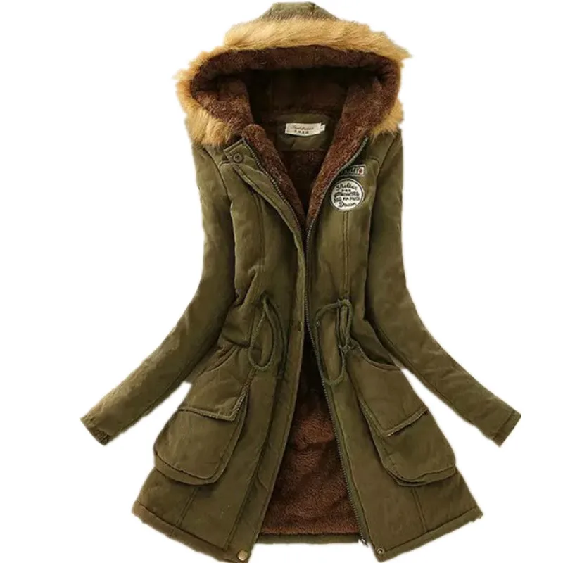 

LZJ 2018 New Parkas Female Women Winter Coat Thickening Cotton Winter Jacket Womens Outwear Parkas for Women Winter S-XXXL