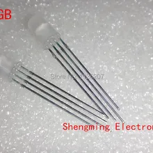 100 шт. 5 мм 4 контакта RGB светодиодный общий катод трехцветные диоды рассеянные