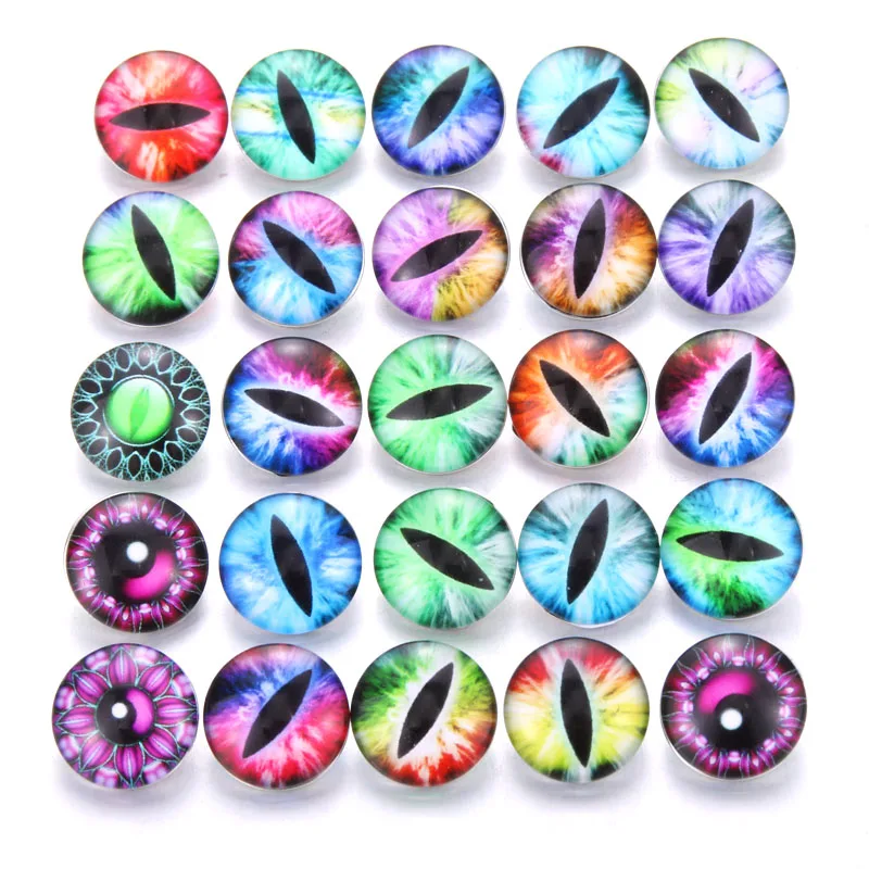

10pcs/lot Mixed Colors 18mm Glass Snap Button Jewelry Eyes Faceted Glass Snap Fit Snap Bracelet Bangle Snaps Jewelry