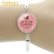 TAFREE браслеты для учителя для женщин цветные металлические очаровательные ювелирные изделия для учителя подарки ручной работы CT684