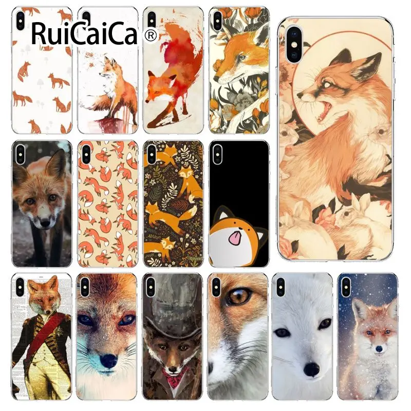 Ruicaica лиса Анима Новинка чехол для телефона Fundas iPhone X XS MAX 6 6S 7 7plus 8 8Plus 5 5S XR |
