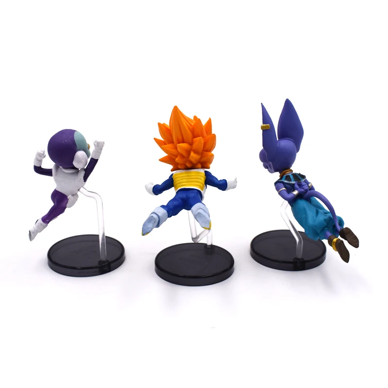 6Pcs/Lot Dragon Ball Z Flying Series Whis Beerus Goku Black Vegeta Frieza PVC Actio Figures Collectible Model Doll Kids Toys 