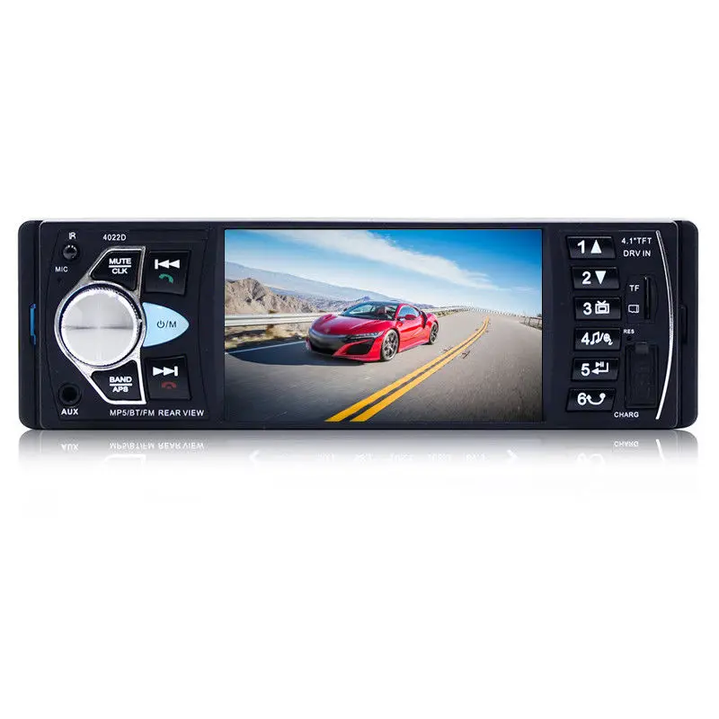 

4.1-inch Car Radio Player DC12V 1DIN Car Radio Stereo on-board HD Bluetooth MP5 Player Reversal Priority FM Plug-in Machine