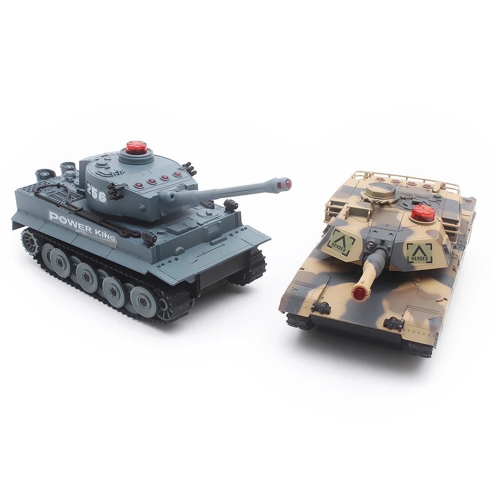 HUANQI H508-10 RC Twin Battle Tank Set Crawler Simulation Two Infrared Radio Remote Control RC Tanks For Children Boy Gift Toy