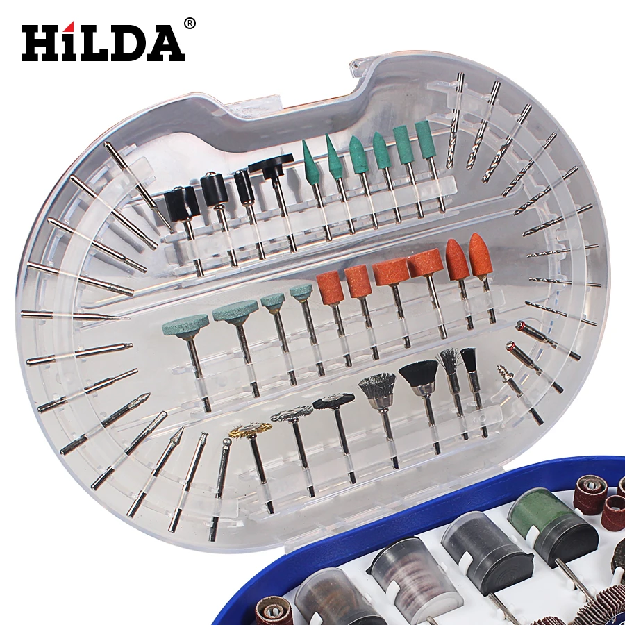 HILDA 276 шт. набор роторных инструментов для Dremel, аксессуары для роторных инструментов для шлифовки, полировки, резки, наборы абразивных инструментов