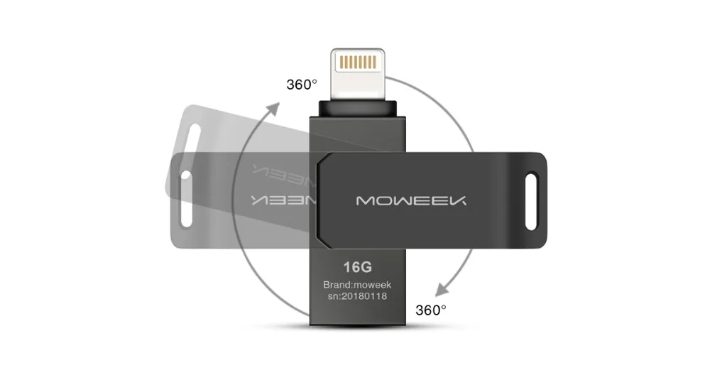 Moweek USB флеш-накопитель 64 ГБ для iPhone X, 8, 7, 6, 6 S, 32 ГБ, OTG USB флеш-накопитель для Lightning, iOS, USB флеш-накопитель 128 ГБ, флеш-накопитель