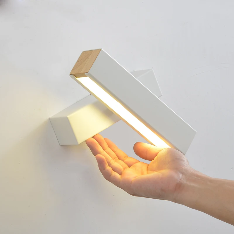 

Nordic LED Wall Lamp For Bedroom Modern Rotatable LED Wall Lights for Home Indoor Porch lights For Corridor