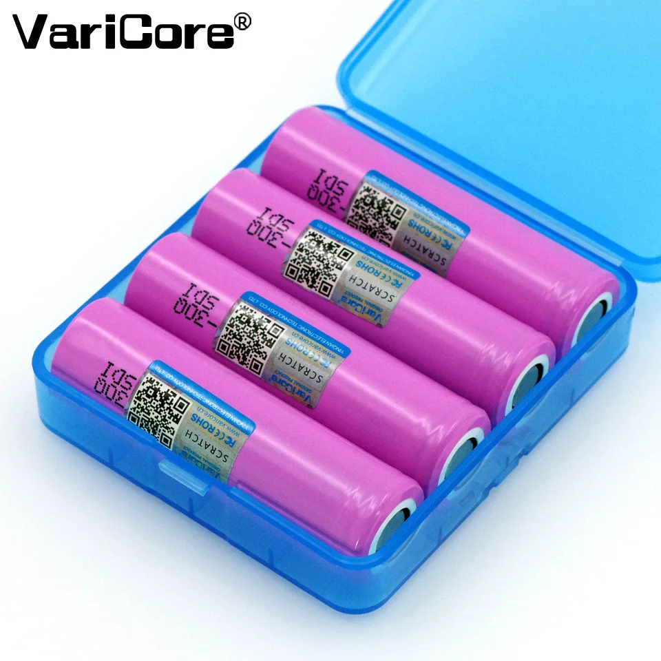 

VariCore original for samsung INR18650 30Q battery 3000mAh lithium battery inr18650 powered rechargeable battery+18650 BOX