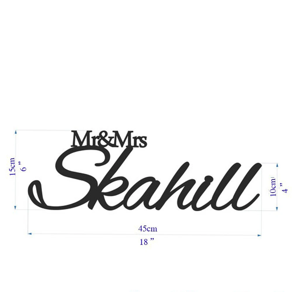  Custom white letter M. and Mrs NAME of family Wedding Wedding Sign m. and Mrs. Last Name Table Sign