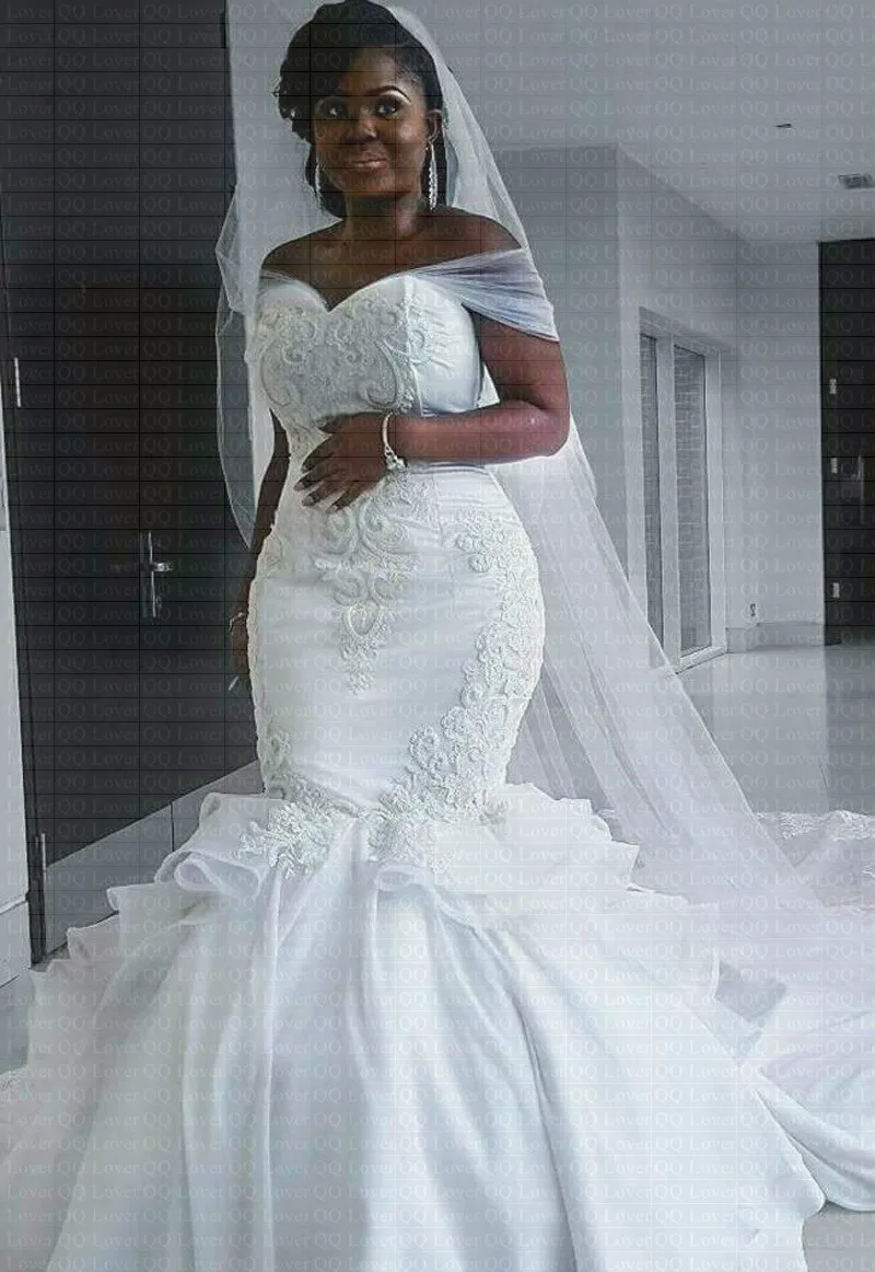 Роскошное свадебное платье русалки качество на заказ Плюс Размер невеста, свадебное платье
