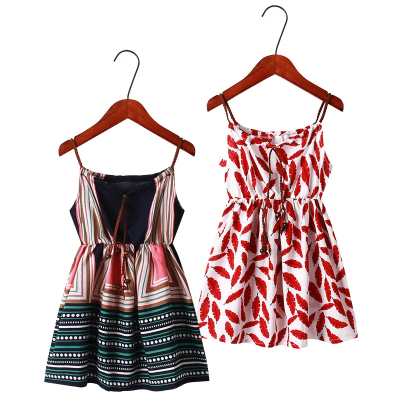 

Summer Family Dress Mother Daughter Slip Dress Floral Printed Mom And Daughter Beach Dress Family Matching Outfits Clothes