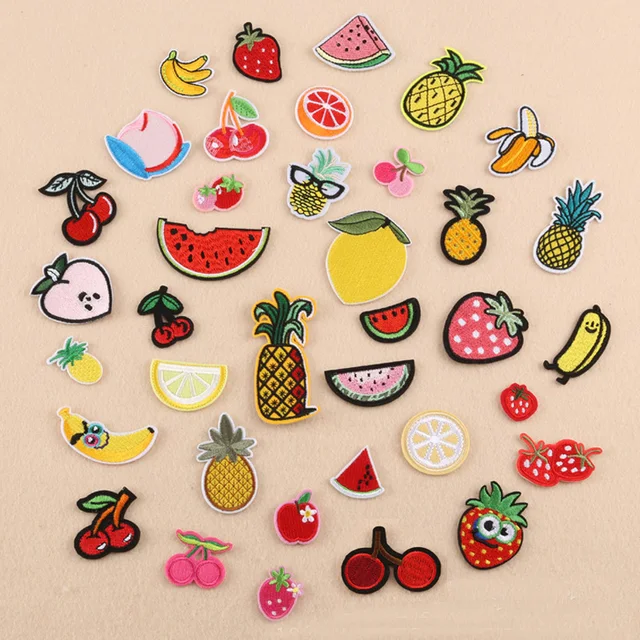 Buy Banana Lemon Cherry Peach Watermelon Fruit Embroidery Patches for Clothing Online