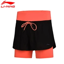 Li-Ning женские шорты для бега Pro-Jogger 89% полиэстер 11% нейлон удобные спортивные шорты с подкладкой AKSM068 WKY111