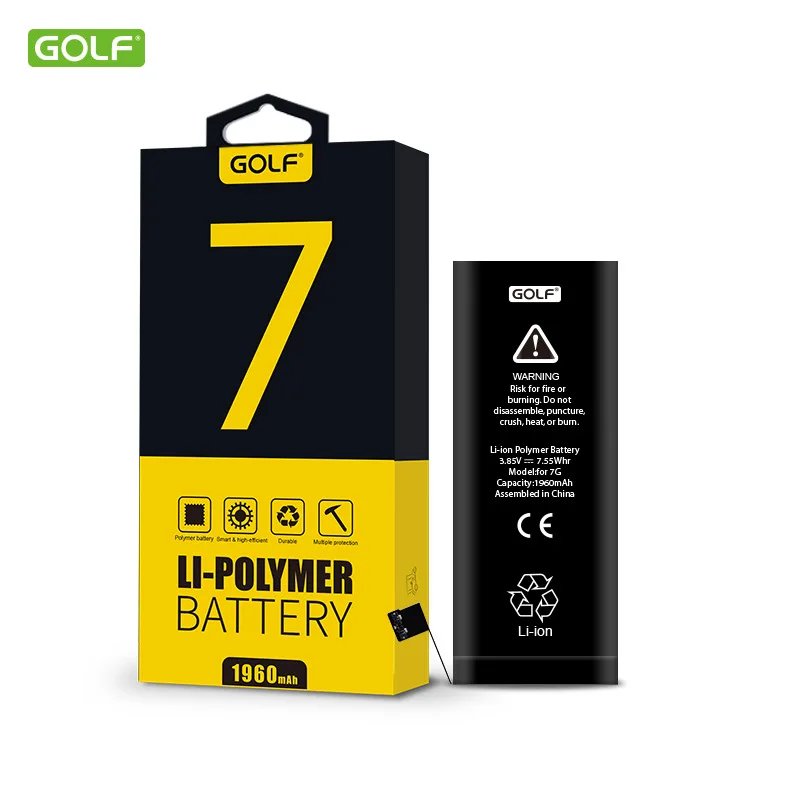 

GOLF 1960mAh Accumulator Built-In Phone Battery For iPhone 7 Batteries + Dismantling machine tools With Retail Package