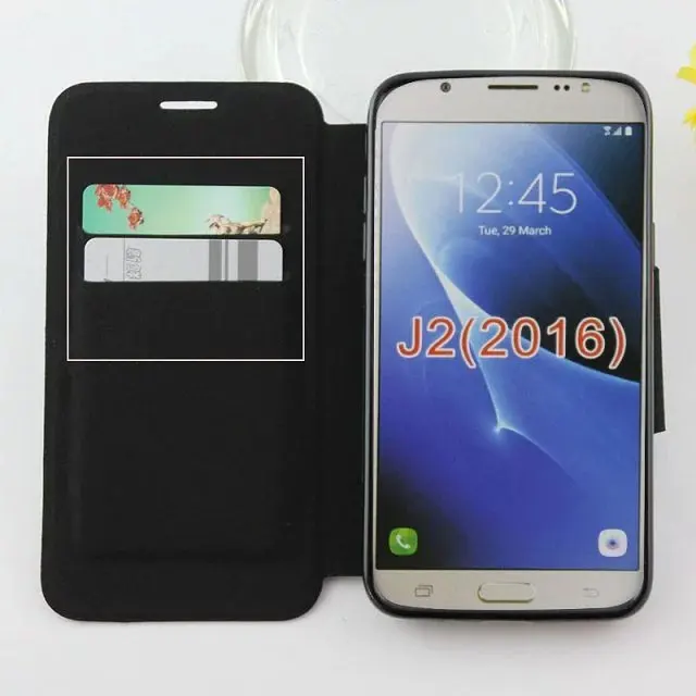 Бесплатная Доставка 100 шт./лот Smart Magenetic Чехол для Samsung Galaxy 2016 J2 Телефон Кожи