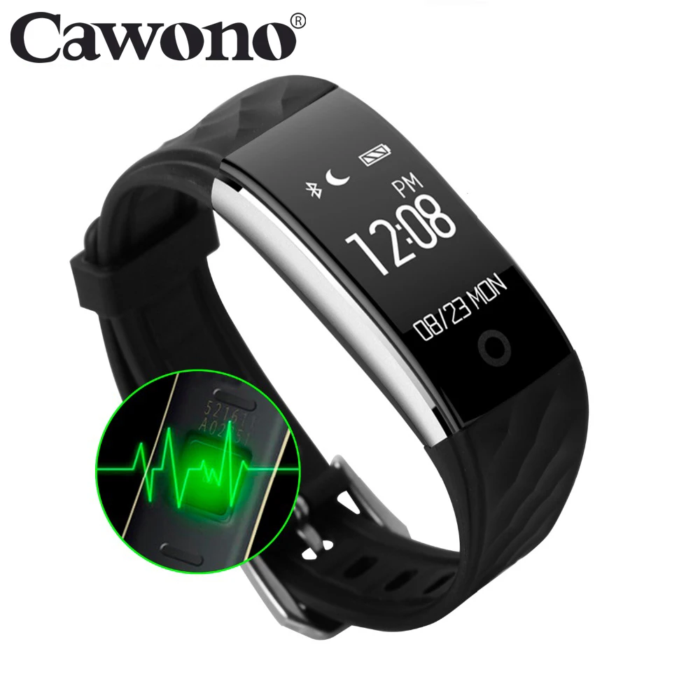 

Cawono Bluetooth S2 Smart Band Fitness Tracker Heart Rate Monitor Wristband IP67 Waterproof Smartband Bracelet for IOS Androids