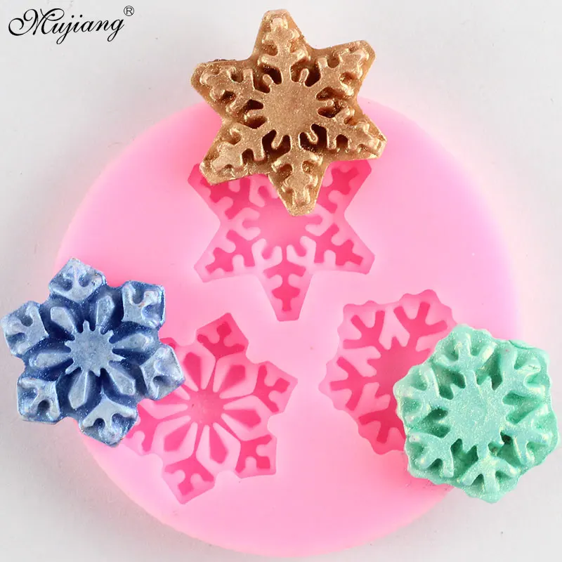 

Christmas Snowflake Shape Silicone Cake Mold Bakeware Mould for Chocolate Candy Christmas Fondant Baking Cake Decorating Tools
