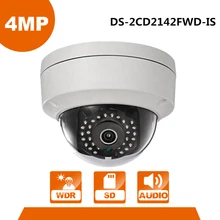 Original HiK IP Camera DS 2CD2142FWD IS 4MP Network Dome CCTV Camera Built in SD Card