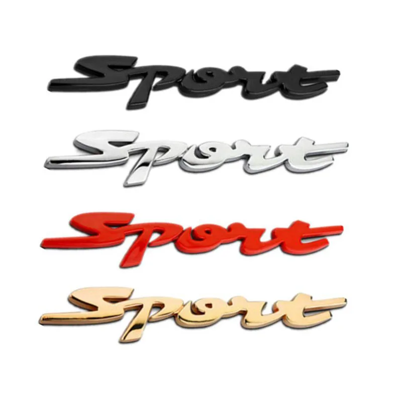 

Car Stickers 3D Stereo Pure Metal Plating Car Stickers SPORT Sports Car Standard Modified Personality Car Label Auto Products
