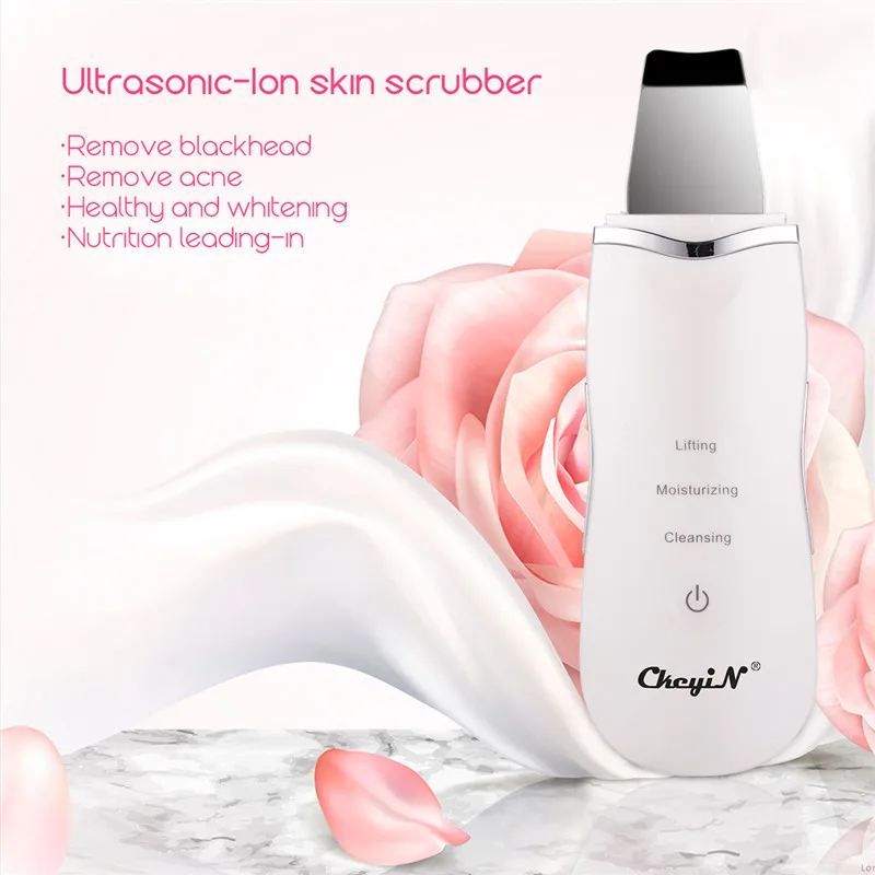 

Ultrasonic Skin Scrubber Massager Machine Facial Pore Cleaner Deeply Cleaning Device Anion Face Care Peeling Shovel Lifting