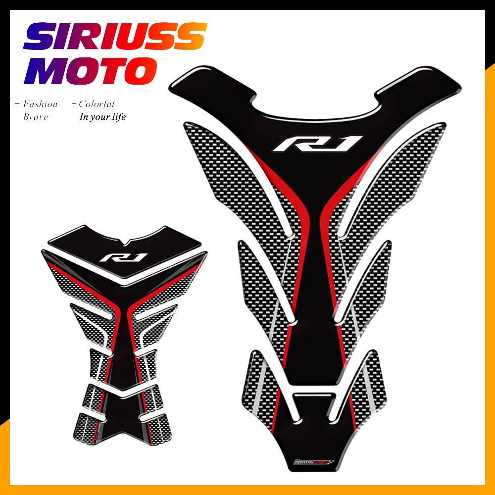 

3D Motorcycle Tank Pad Protector Decal Stickers Case for Yamaha R1 R1M YZF-R1 Tank