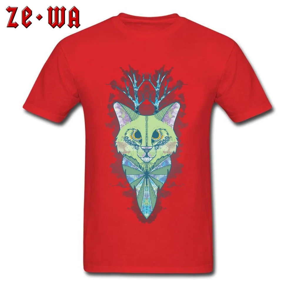  Summer Tees Wholesale Short Sleeve Men's T Shirt TpicOriginaltitle Custom Summer Tops T Shirt O Neck Wholesale Cat Abstraction red