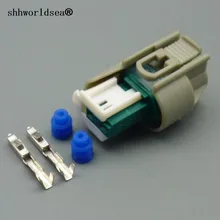 Shhworldsea 2 pinos 0.6mm carro fêmea à prova dfemale água habitação tomada conector automático com terminais e selos de borracha 9-967644-1