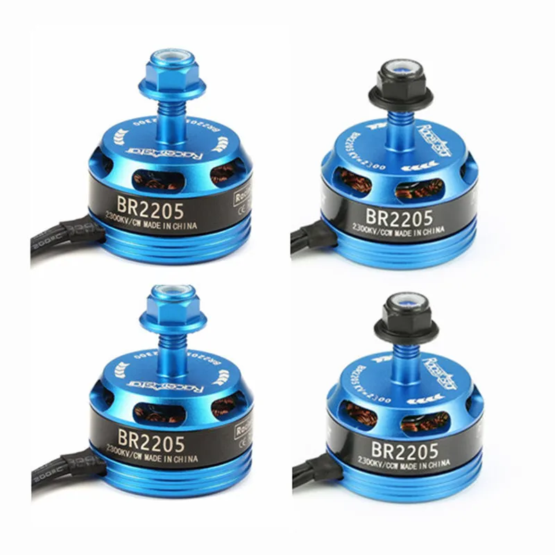 4 шт. Racerstar Racing Edition 2205 BR2205 синий 2300KV 2-4S бесщеточный двигатель светильник синий для 210X220 250 280 RC Multirotor