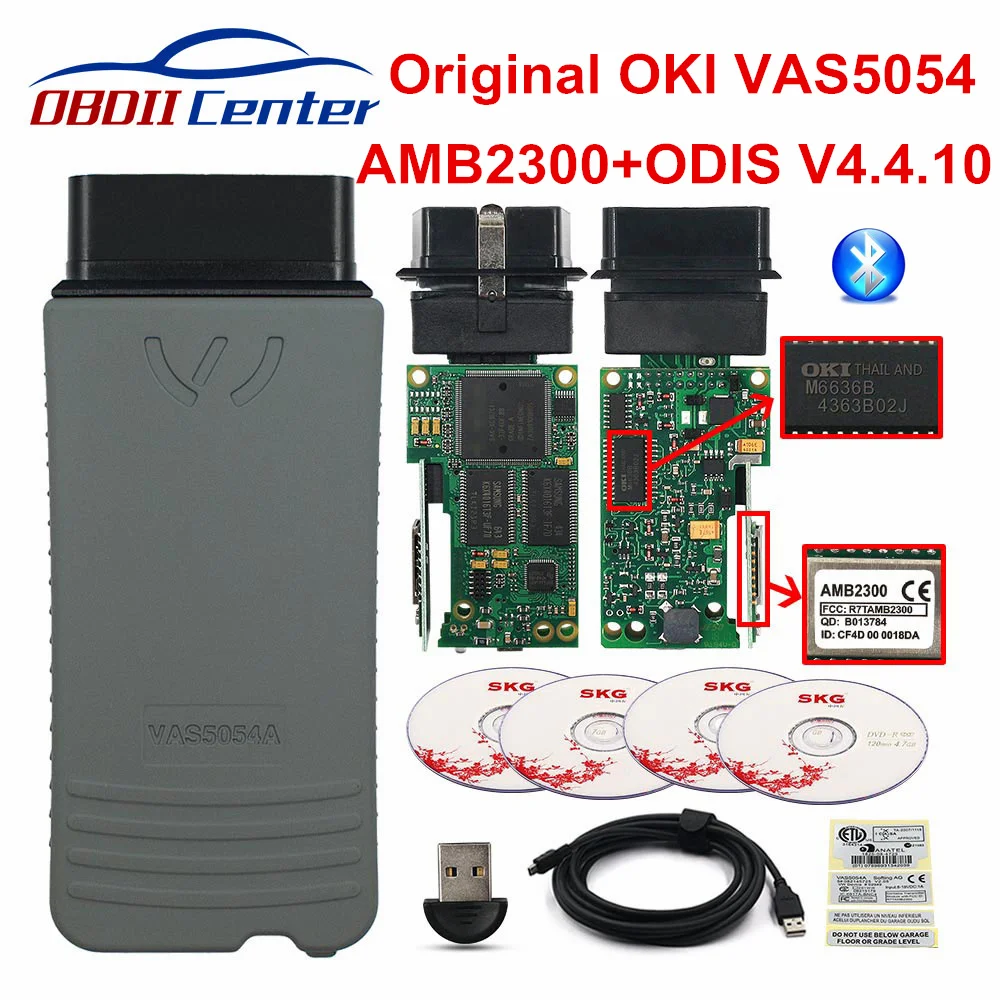 

Newly VAS5054A UDS OKI Original Full Chip Diagnostic Tool VAS 5054A ODIS V4.4.10 OKI Scanner Bluetooth VAS 5054 OKI Interface