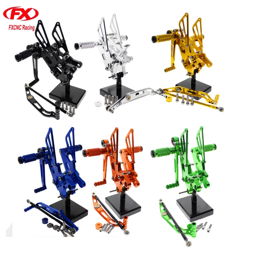 

For Yamaha YZF R6 2006 - 2016 Aluminum CNC Adjustable Motorcycle Rider Rear Sets Rearset Footrest Foot Pegs 2007 2008 2009