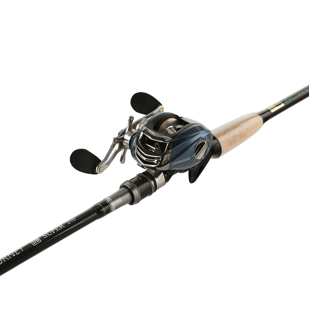  Fishing Rod Reel Set 2.1m 2.4m 2.7m Carbon Fishing Rod Casting Rod Medium Fast 4 sections Fishing Rod with Casting reel 6.3:1