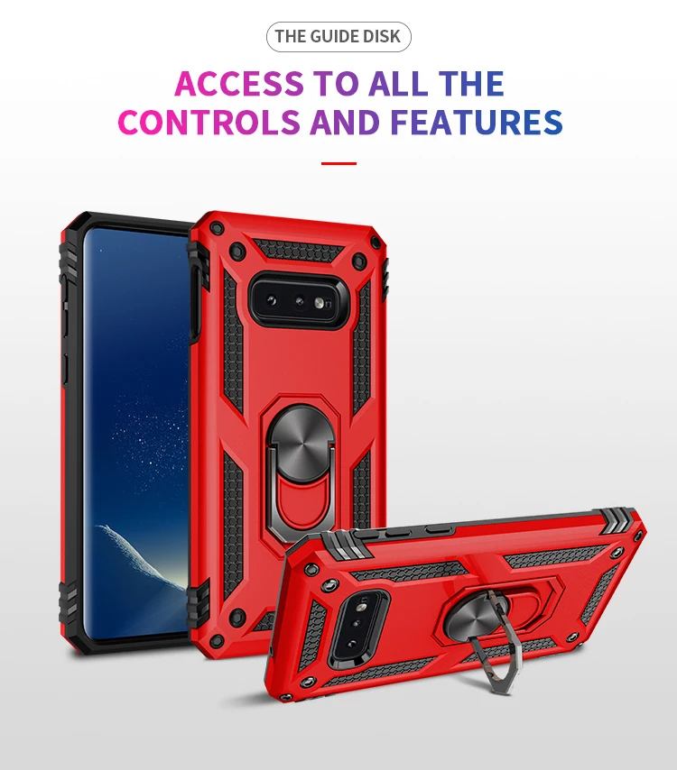 Case For Samsung S10e S10 Plus Cover Hybrid Shockproof Armor Magnetic Finger Stand Case For Samsung S8 S9 Plus Note8 Note9 Cover (17)