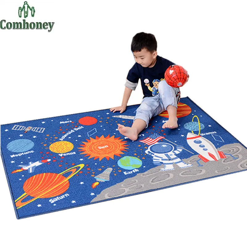 Children Carpet Educational Learning Rugs 100*137cm Galaxy
