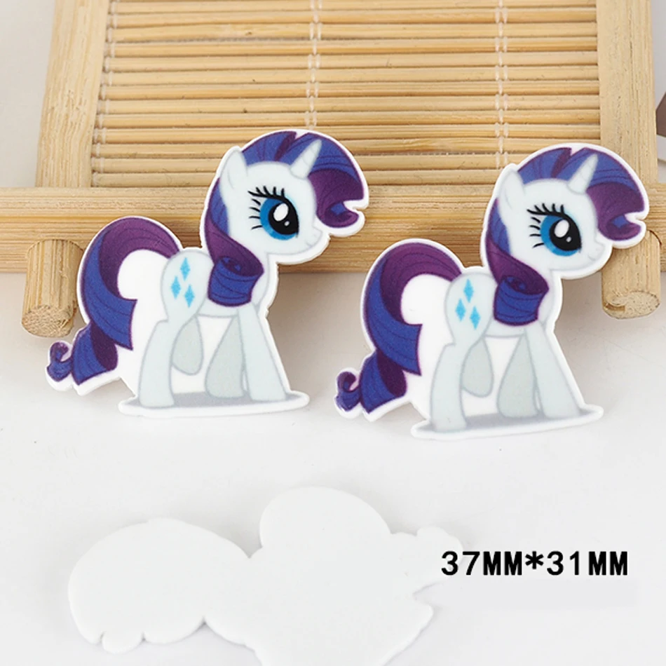 

50pcs 37*31MM Kawaii Cartoon Little Horse Flatback Resins Horse Planar Resin Craft for DIY Home & Holiday Decoration DL-565
