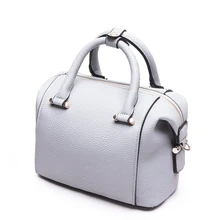 Classic Elegant Boston Bag Women Luxury Large font b Handbag b font Stylish Black Grey Ladies