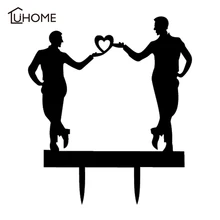 Топпер для свадебного торта Gay Mr акриловые черные топперы для торта Свадебные украшения Свадебные вечерние принадлежности для взрослых