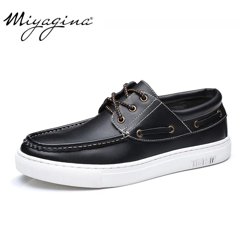 

MIYAGINA Men Casual Shoes 2019 Fashion Men Shoes Genuine Leather Men Loafers Moccasins Brand Men's Flats Loafers Male Shoes