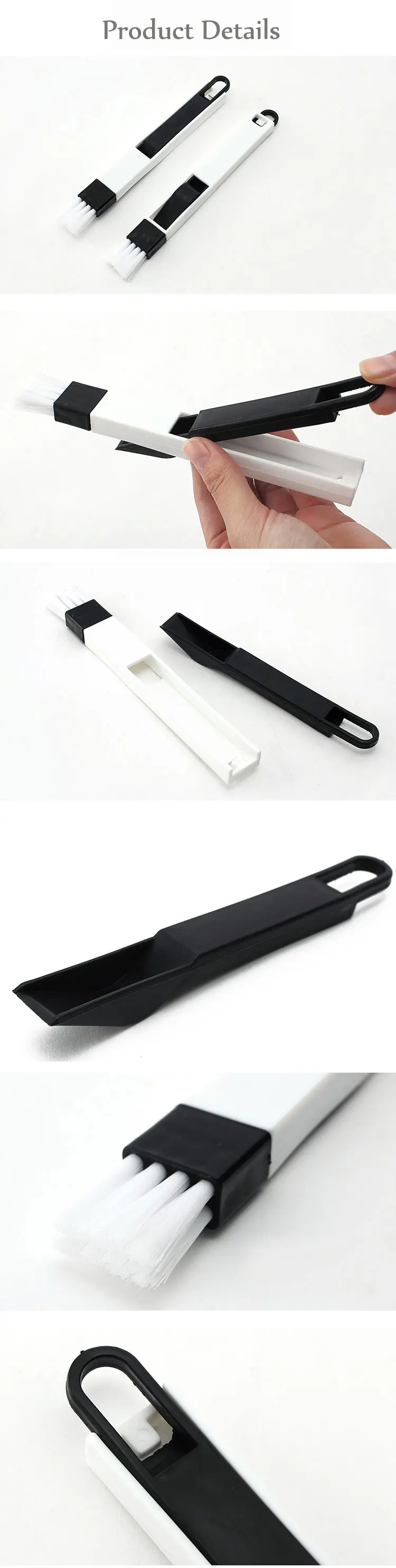 Honana HN-Q1 Window Recess Groove Clean Brush Dustpan Keyboard Drawer Crevice Wash Cleaning Tools 