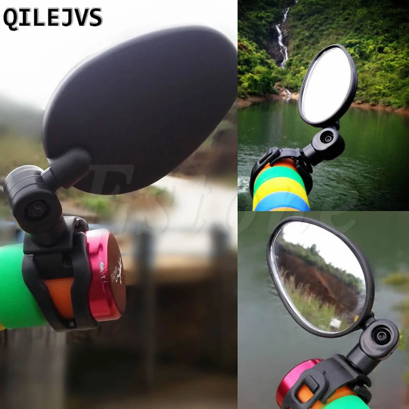 

QILEJVS Bike rear view mirror bikeUniversal Handlebar 360 Degree Rotate Rearview Mirror for Bike MTB Bicycle Cycling New