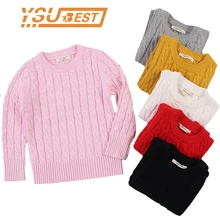 Детские свитера; пуловер для девочек; вязаное пальто; весенние свитера для малышей; Одежда для младенцев; повседневные топы для малышей; свитера с длинными рукавами