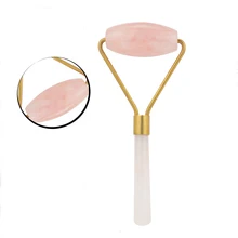 20 pcs Rosa Natural Quartzo Rosa Limpo Facial Rolo Massageador Rosto Jade olheiras Remover Wrikle Spa de Beleza Da Pele cuidados centro