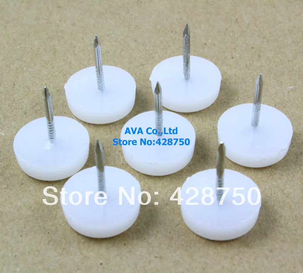 16mm Nylon Furniture Chair Nail Feet Glides Feet Bottom Protectin