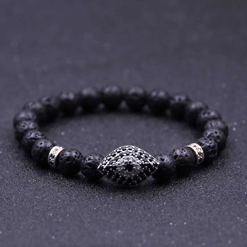 YIZIZAI CZ сглаза Для мужчин Jewelry Браслеты с бисером для Для женщин Pulseira Masculina Feminina камень браслеты роковой Шарм Bijoux браслет