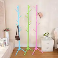 174cm Wooden Coat Rack With 8 Hooks, Wood Tree Coat Shelf Stand For Coats Hats Scarves Clothes Handbags, Living Room Furniture