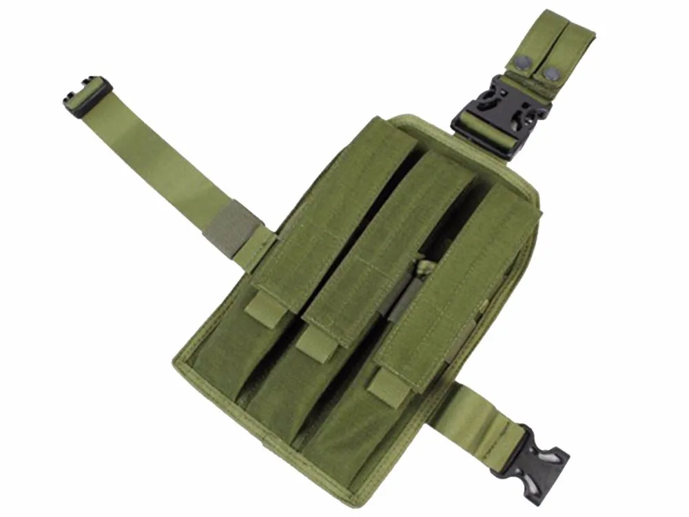 

Tactical Triple Magazine Pouch Holder Molle MP7 Hunting Airsoft Paintball OD