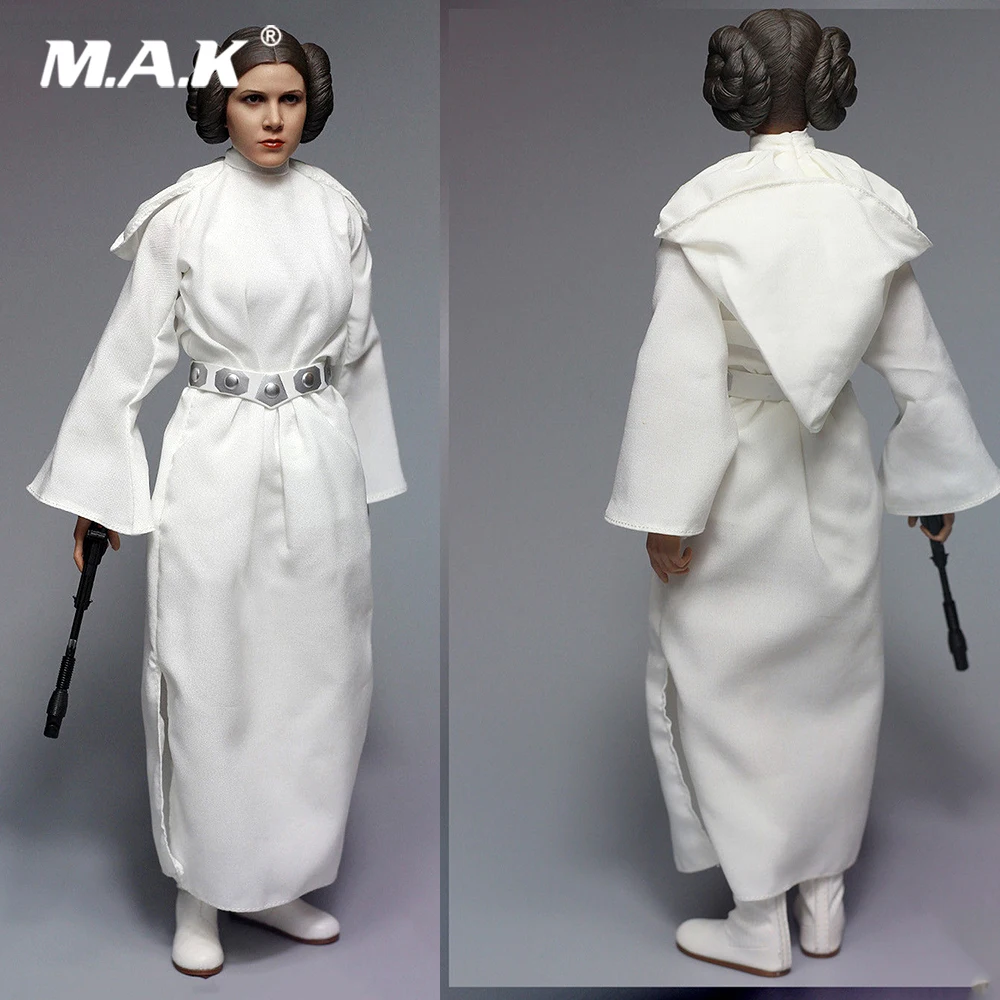 

1/6 Scale Female Figure Accessory A013 White Princess Leia Clothes Accessories Suit for Woman Action Figure Model Toy