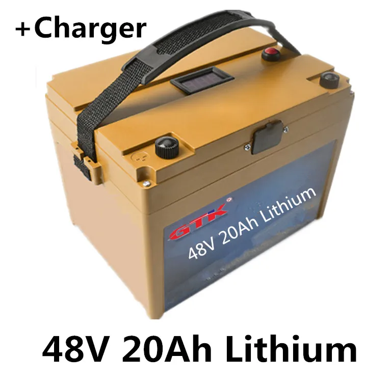 48V 20Ah литий-ионный аккумулятор со светодиодным индикатором цилиндрическая