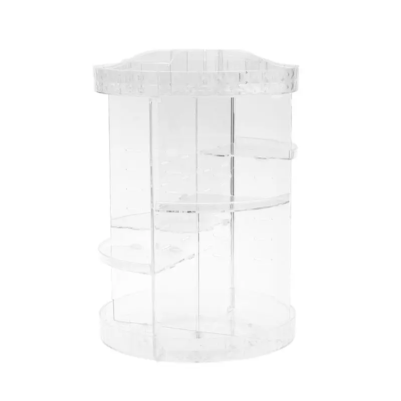 

1Pc Transparent Rotary Removable Storage Box Plastic Cosmetic Case Creative Multi-grid Makeup Organizer Makeup Tools Accessories